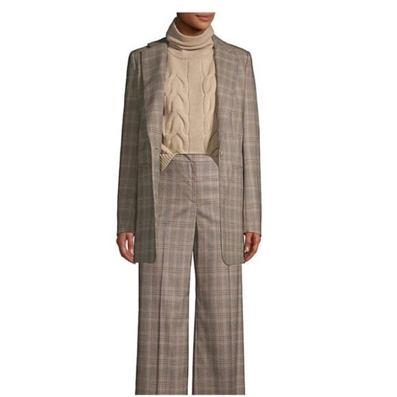 Lafayette 148 Women's Heather Plaid Wool Blended Eloquent Blazer Jacket Size 16 - Picture 3 of 15